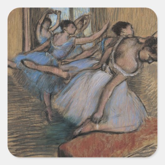 Edgar Degas | Die Tänzer Quadratischer Aufkleber (Vorderseite)