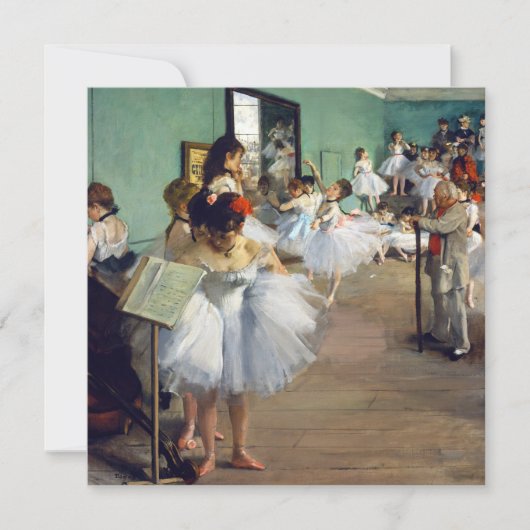 Edgar Degas - Die Tanzstunde Einladung (Vorderseite)