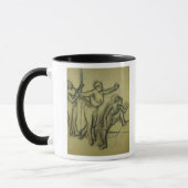 Edgar Degas | drei Tänzer, c.1900 Tasse (Links)