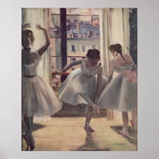 Edgar Degas - Drei Tänzer im Übungsraum 1873 Poster (Vorne)
