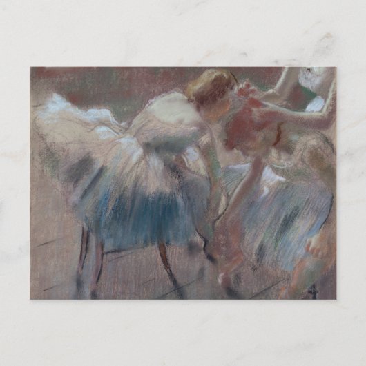 Edgar Degas | Drei Tänzer Vorbereitung für die Kla Postkarte (Vorderseite)