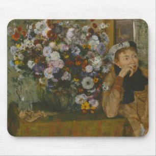 Edgar Degas eine Frau gesetzt neben einem Vase Mousepad