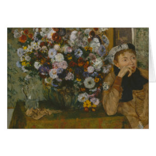Edgar Degas Eine Frau sitzt neben einer Vase des
