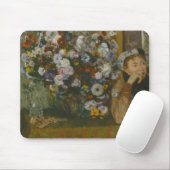 Edgar Degas - Eine Frau sitzt neben einer Vase Mousepad (Mit Mouse)