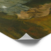 Edgar Degas - Eine Frau sitzt neben einer Vase Poster (Ecke)