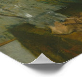 Edgar Degas - Eine Frau sitzt neben einer Vase Poster (Ecke)