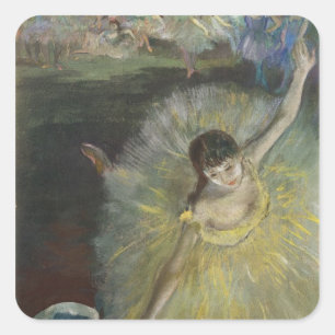 Edgar Degas Ende eines Arabesken, 1877 Quadratischer Aufkleber