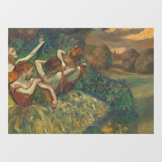Edgar Degas Four Dancers Impressionist Fensteraufkleber (Blatt)