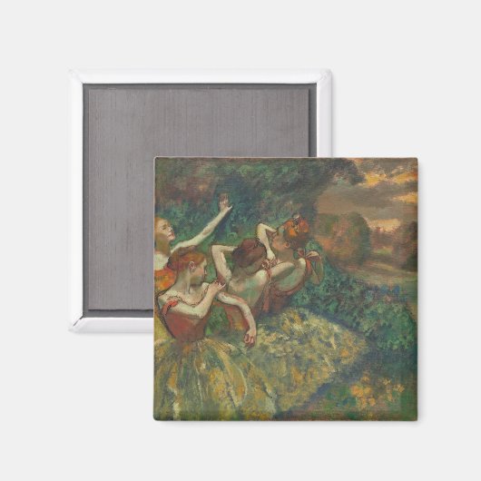 Edgar Degas Four Dancers Impressionist Magnet (Vorderseite/Rückseite)