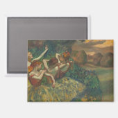 Edgar Degas Four Dancers Impressionist Magnet (Vorderseite/Rückseite)