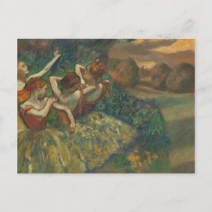 Edgar Degas Four Dancers Impressionist Postkarte