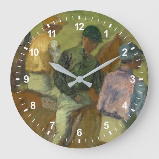 Edgar Degas | Four Jockeys Große Wanduhr (Vorderseite)