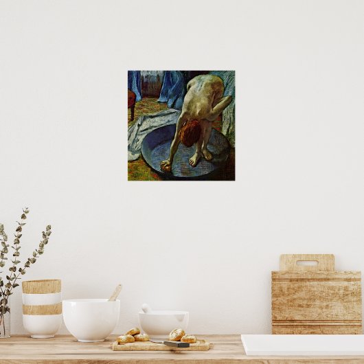 Edgar Degas - Frau in der Badewanne Poster (Küche)
