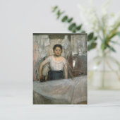 Edgar Degas - Frau Ironing Postkarte (Stehend Vorderseite)