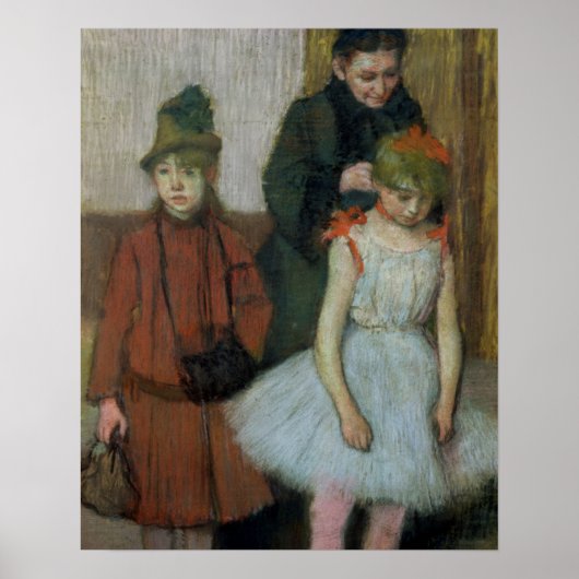Edgar Degas | Frau mit zwei kleinen Mädchen Poster (Vorne)