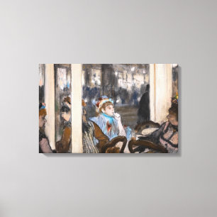 Edgar Degas - Frauen auf einer Café-Terrasse am Ab Leinwanddruck