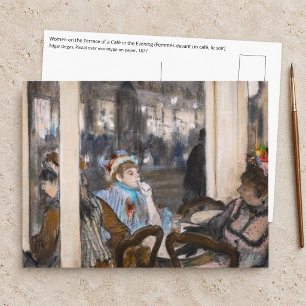 Edgar Degas - Frauen auf einer Café-Terrasse am Ab Postkarte