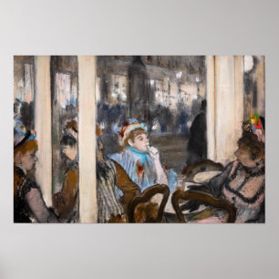 Edgar Degas - Frauen auf einer Caféterrasse am Abe Poster