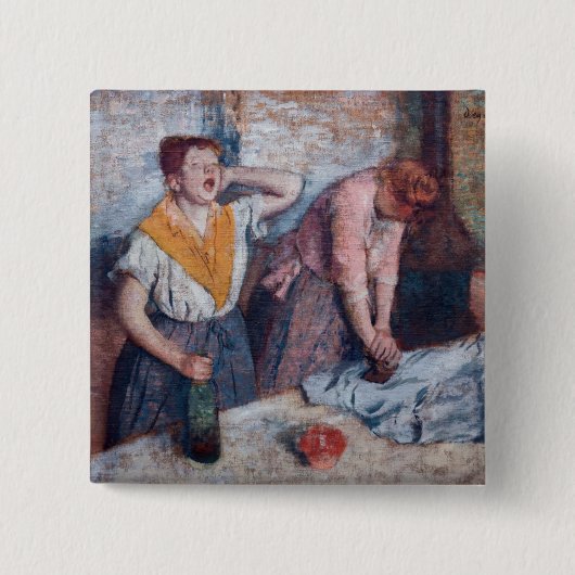 Edgar Degas - Frauen beim Bügeln Button (Vorderseite)