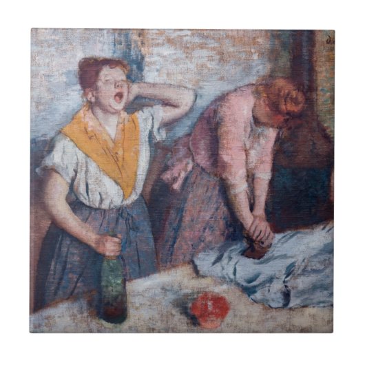 Edgar Degas - Frauen beim Bügeln Fliese (Vorderseite)