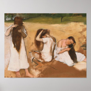 Edgar Degas - Frauen, die ihr Haar kämmen Poster