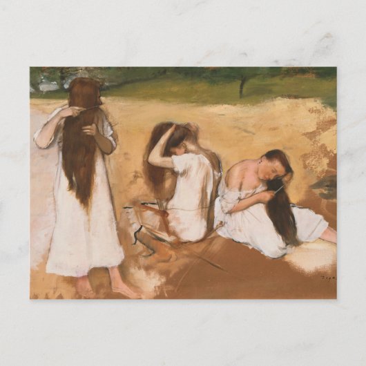Edgar Degas - Frauen, die ihr Haar spielen Postkarte (Vorderseite)