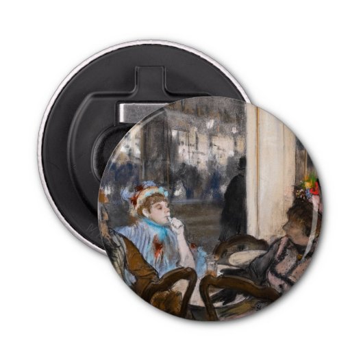 Edgar Degas - Frauen im Café Terrasse im Abend Flaschenöffner (Vorderseite)