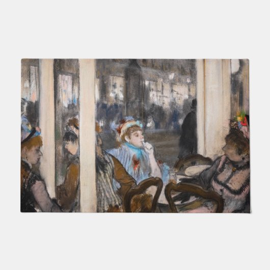 Edgar Degas - Frauen im Café Terrasse im Abend Fußmatte (Vorderseite)