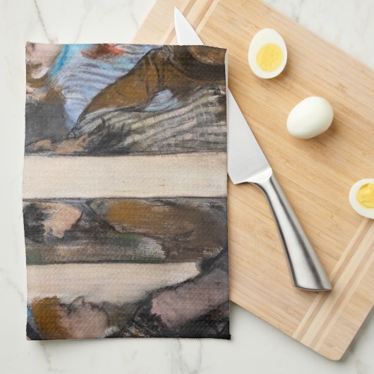 Edgar Degas - Frauen im Café Terrasse im Abend Geschirrtuch (Viertel Falte)