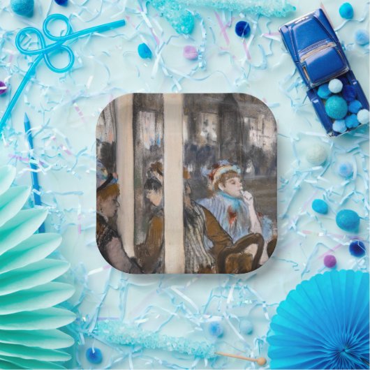 Edgar Degas - Frauen im Café Terrasse im Abend Pappteller (Party)