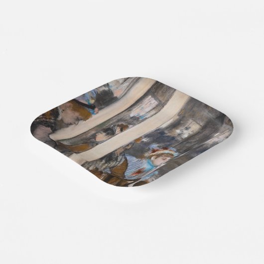 Edgar Degas - Frauen im Café Terrasse im Abend Pappteller (Gewinkelt)