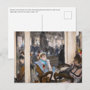 Edgar Degas - Frauen im Café Terrasse im Abend Postkarte
