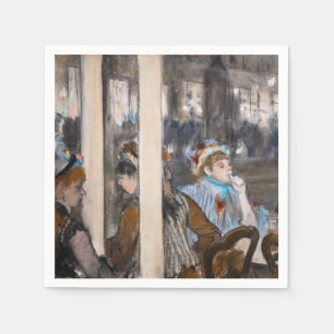 Edgar Degas - Frauen im Café Terrasse im Abend Serviette