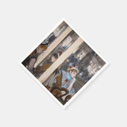 Edgar Degas - Frauen im Café Terrasse im Abend Serviette (Ecke)