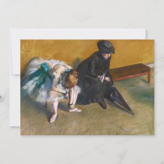 Edgar Degas - Gewartet Dankeskarte (Vorderseite)