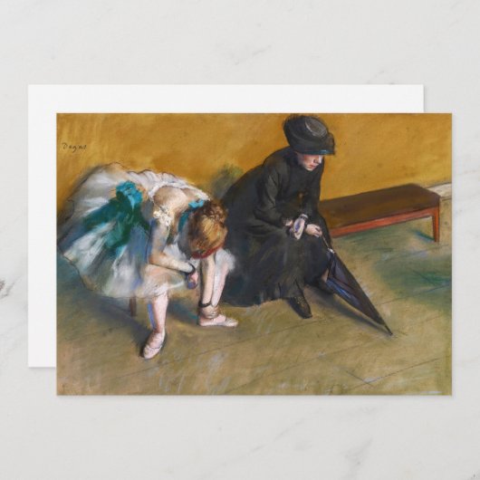 Edgar Degas - Gewartet Einladung (Vorne/Hinten)