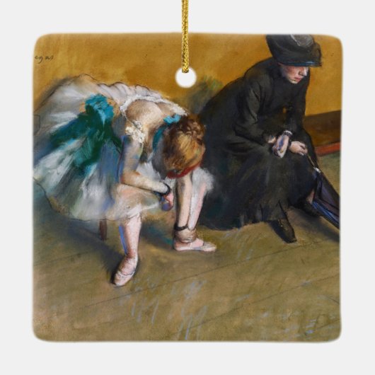 Edgar Degas - Gewartet Keramikornament (Rückseite)