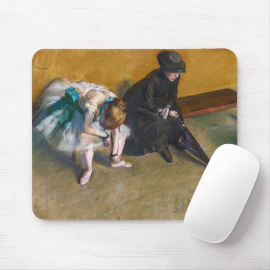 Edgar Degas - Gewartet Mousepad (Mit Mouse)