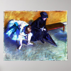 Edgar Degas Gewartet Poster