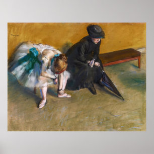 Edgar Degas - Gewartet Poster