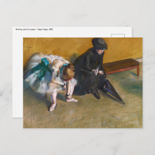 Edgar Degas - Gewartet Postkarte
