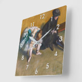 Edgar Degas - Gewartet Quadratische Wanduhr (Winkel)