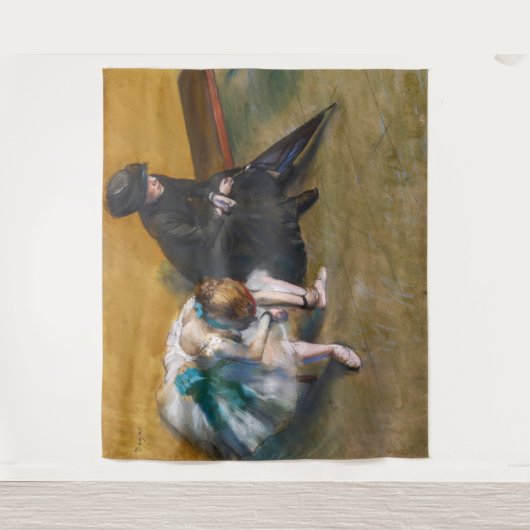 Edgar Degas - Gewartet Wandteppich (Vorderseite)