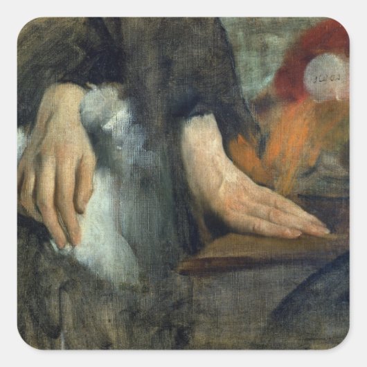 Edgar Degas | Handstudie, 1859-60 Quadratischer Aufkleber (Vorderseite)