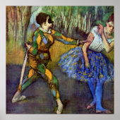 Edgar Degas - "Harlequin & Columbine" Poster (Vorne)