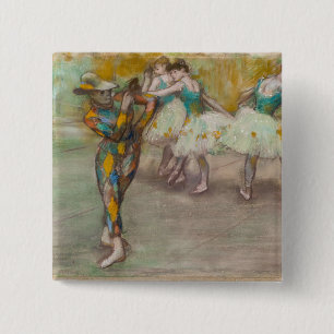 Edgar Degas - Harlequin Dance Button
