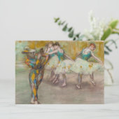 Edgar Degas - Harlequin Dance Dankeskarte (Stehend Vorderseite)