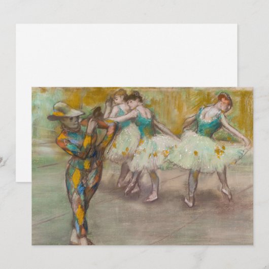 Edgar Degas - Harlequin Dance Dankeskarte (Vorne/Hinten)