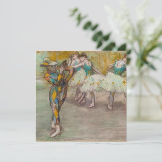 Edgar Degas - Harlequin Dance Einladung (Stehend Vorderseite)