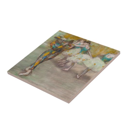Edgar Degas - Harlequin Dance Fliese (Seite)